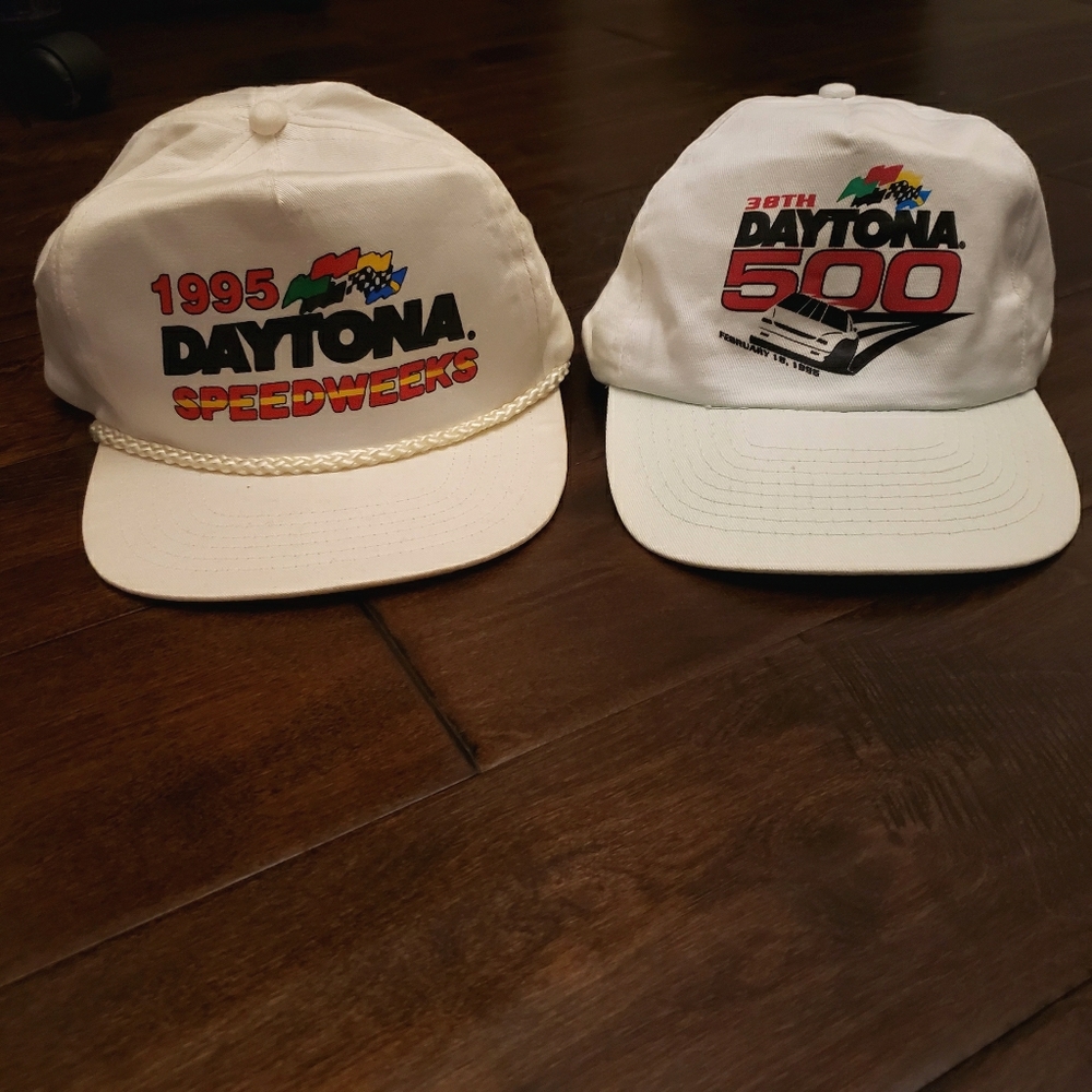 2 VINTAGE 1995 Daytona 500 HATS